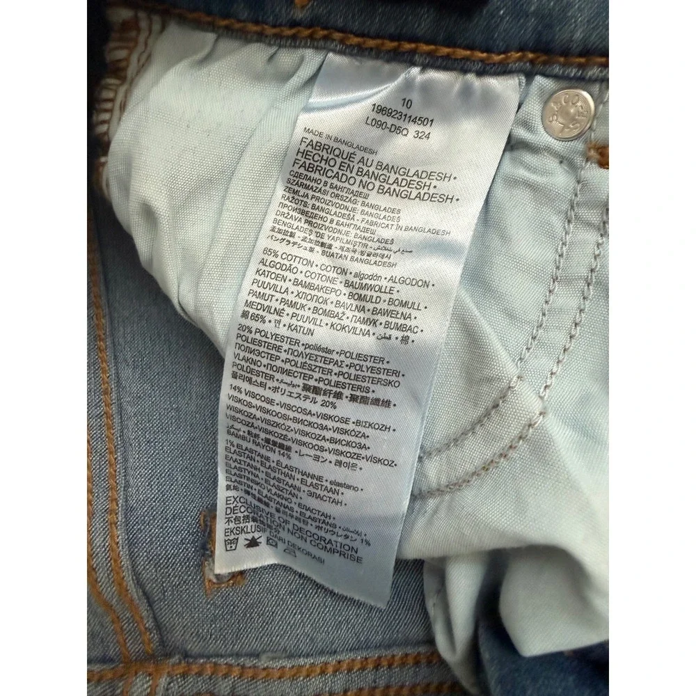 NWT Levi's 726 High Rise Flare Jeans Girls Size 10 Light Wash Stretch Denim